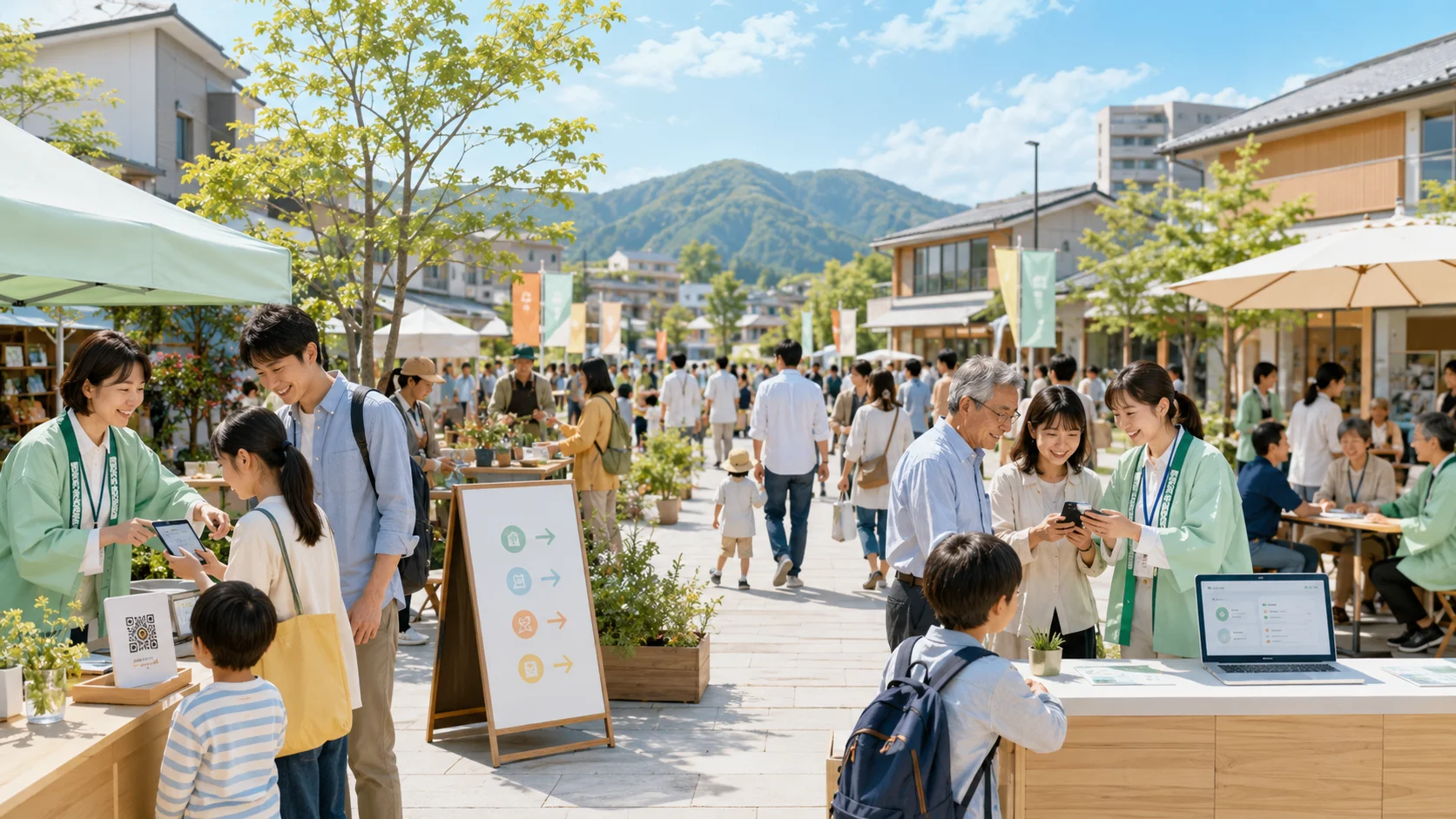 自治体と商工会議所の地域創生コミュニティをITで支えるBizNavi Kikakuデモのイメージ